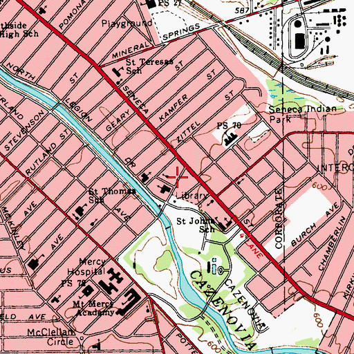 Topographic Map of Saint Simon's Episcopal Church, NY