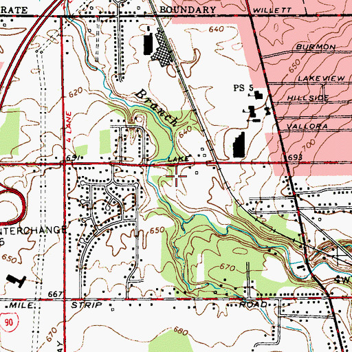 Topographic Map of Saints Cyril and Methody Church, NY
