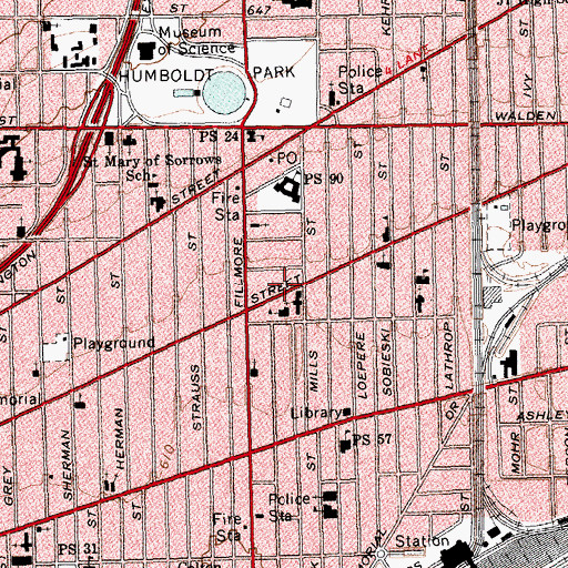 Topographic Map of Sanctuary of God Church of God, NY