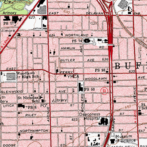 Topographic Map of Second Chance Ministry, NY