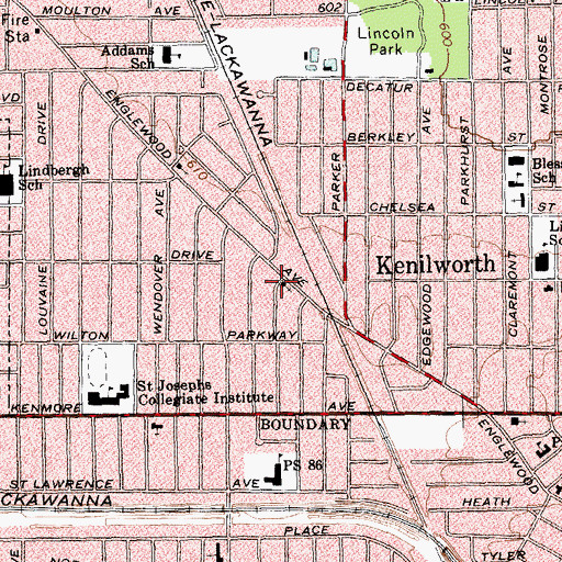Topographic Map of Slavonic Christian Church, NY