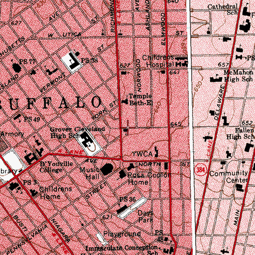 Topographic Map of Symphony Bible Church, NY