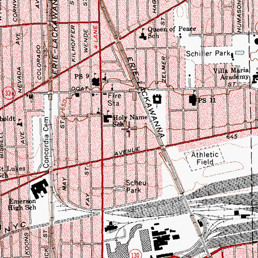 Topographic Map of Thankful Baptist Church, NY