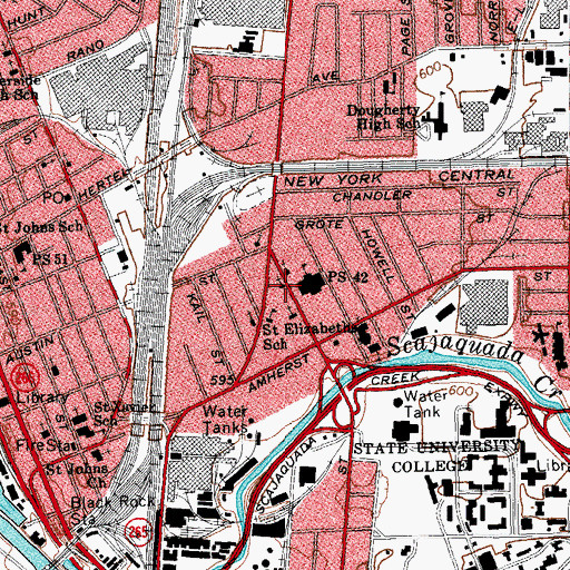 Topographic Map of The Philadelphia Church, NY
