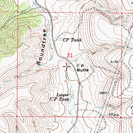 Topographic Map of CP Butte, AZ