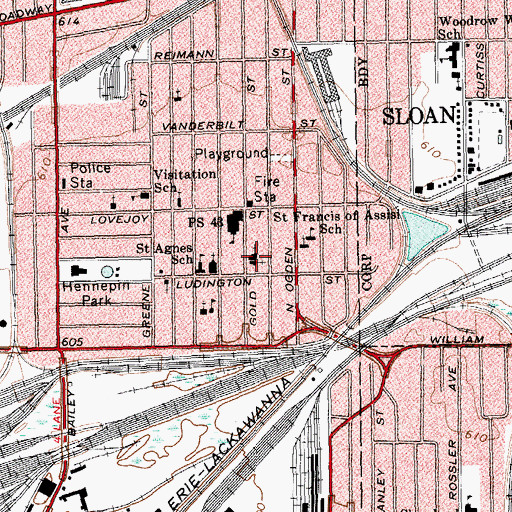 Topographic Map of Trinity United Church of Christ, NY