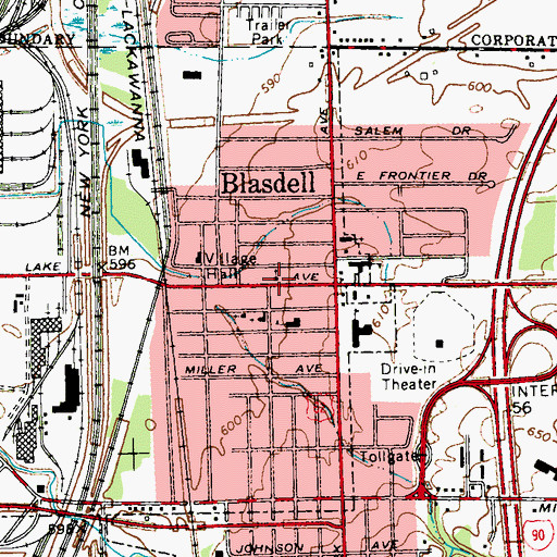 Topographic Map of Union Presbyterian Church, NY