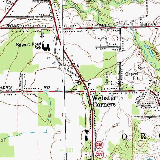 Topographic Map of United Methodist Church of Orchard Park, NY