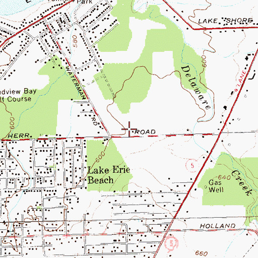 Topographic Map of Angola Wesleyan Church, NY
