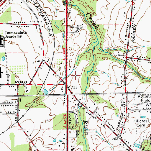 Topographic Map of Wesleyan Church of Hamburg, NY