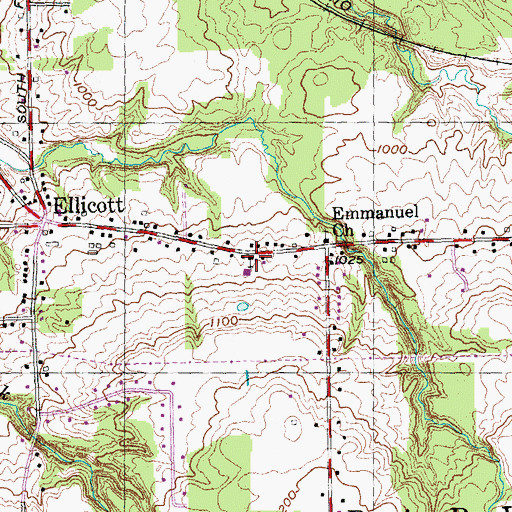 Topographic Map of Wesleyan Church of Orchard, NY