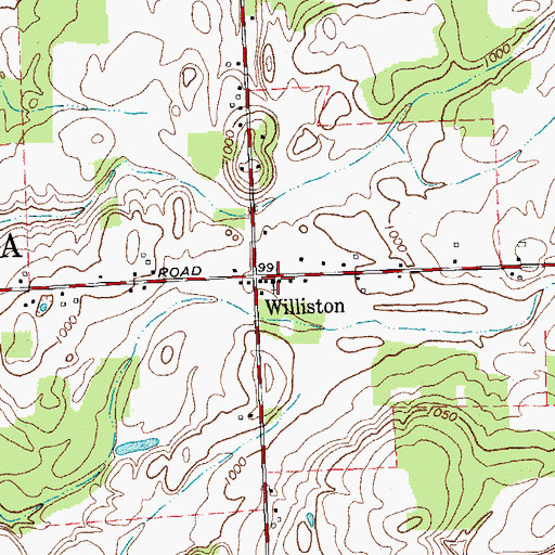Topographic Map of Williston United Methodist Church, NY