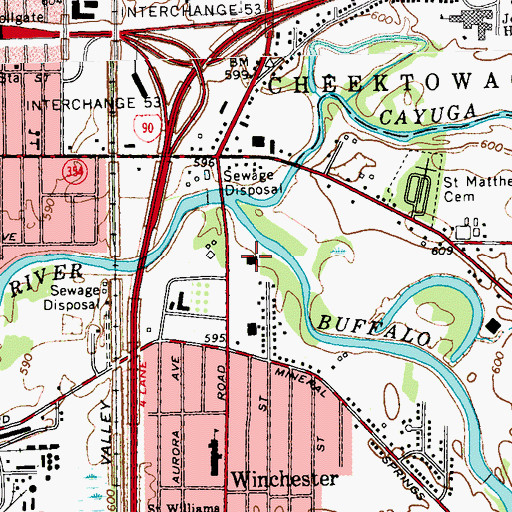 Topographic Map of Winchester Community Church, NY