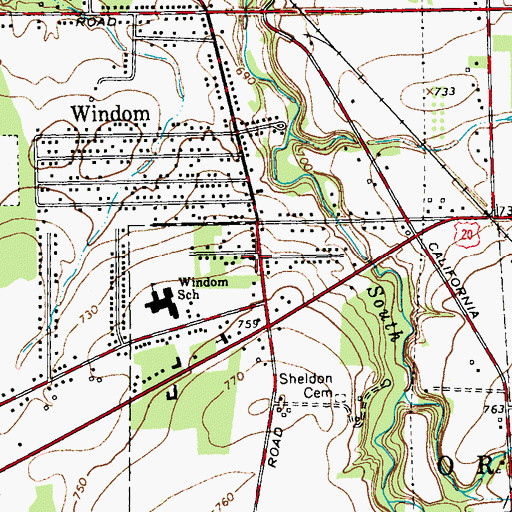 Topographic Map of Windom Community Church, NY