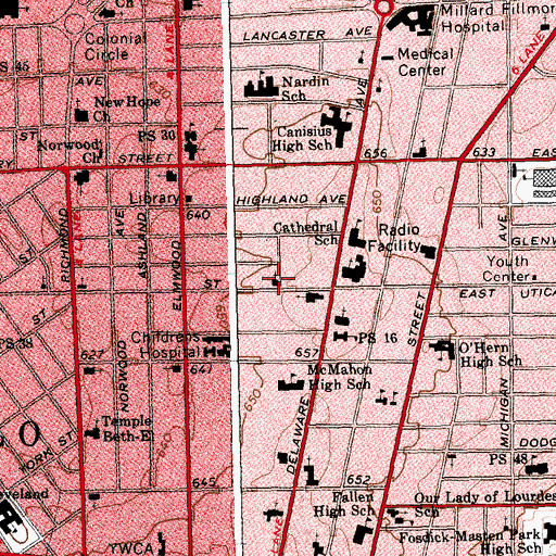 Topographic Map of Word of Life Church, NY