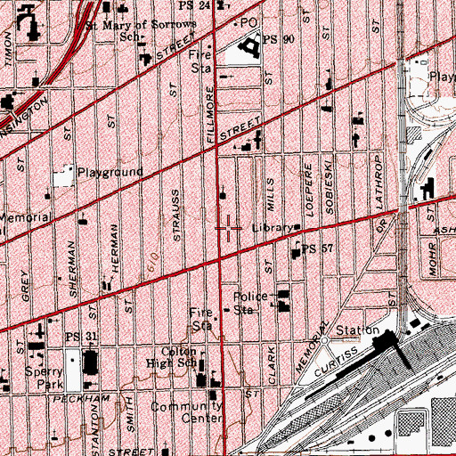 Topographic Map of Word of Life Community Church, NY