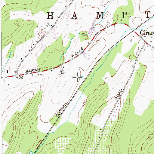 Topographic Map of Saint Andrew Ukranian Church, NY