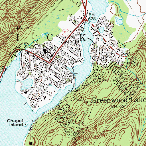 Topographic Map of Grace Lutheran Church, NY