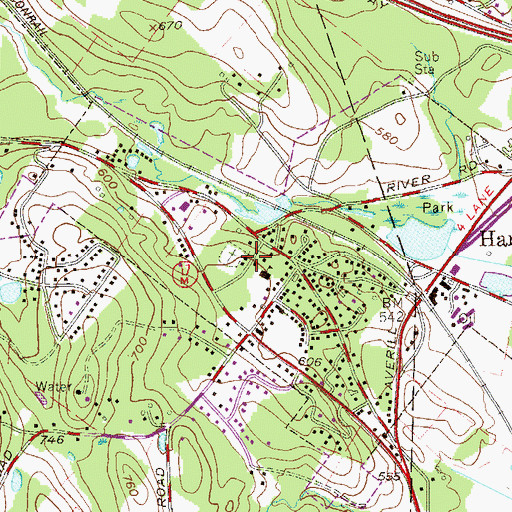 Topographic Map of Saint Anastasia Church, NY