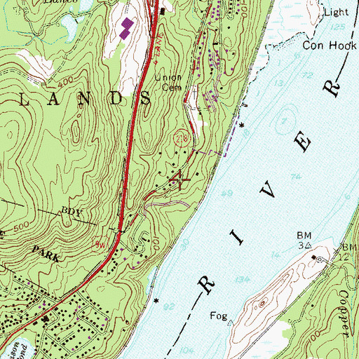 Topographic Map of Grace Baptist Church, NY