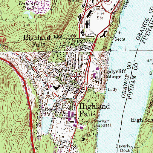 Topographic Map of Saint John African Methodist Episcopal Zion Church, NY