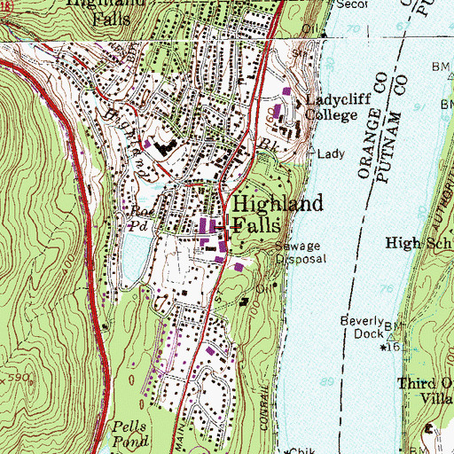 Topographic Map of Saint Marks Baptist Church, NY
