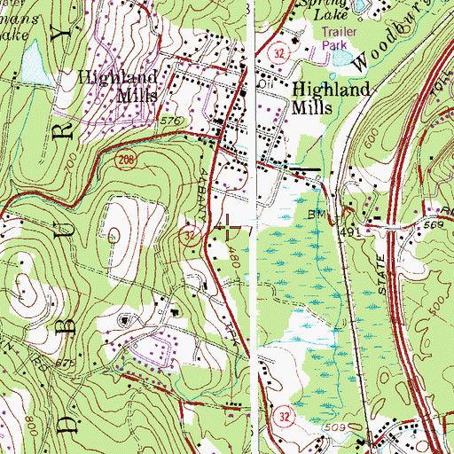 Topographic Map of Saint Patrick's Roman Catholic Church, NY