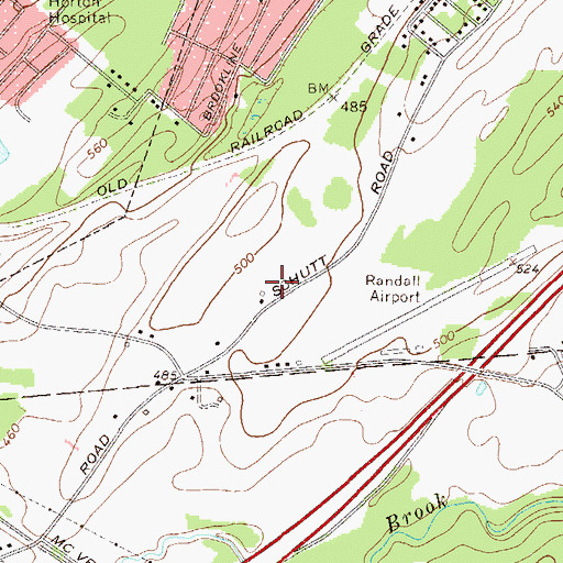 Topographic Map of Cornerstone Baptist Church, NY