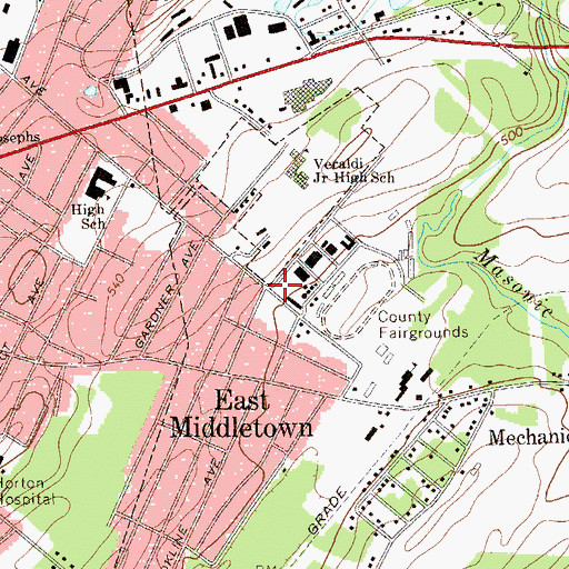 Topographic Map of Lighthouse Deliverance Center, NY