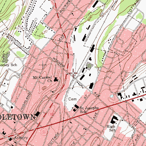 Topographic Map of Pentecostal Universal Church of Deliverance, NY