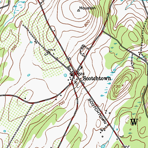 Topographic Map of Scotchtown Presbyterian Church, NY