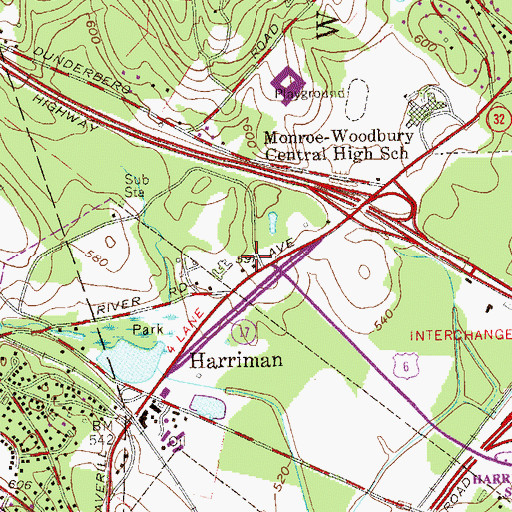 Topographic Map of Congregation Sharei Torah, NY