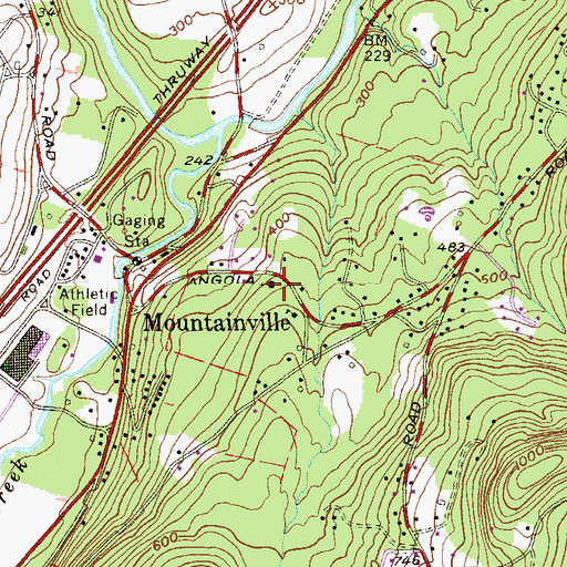 Topographic Map of Mountainville Methodist Church, NY