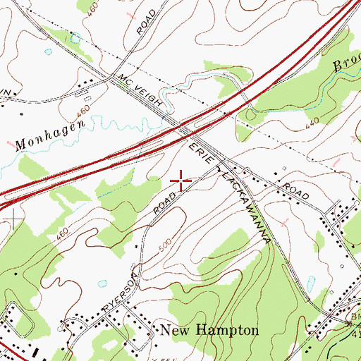 Topographic Map of Middletown Islamic Center, NY