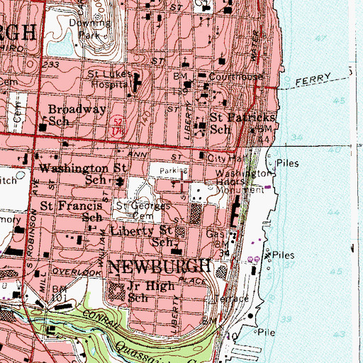 Topographic Map of African Methodist Episcopal Zion Church, NY