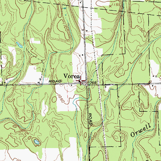 Topographic Map of Vorea Community Church, NY