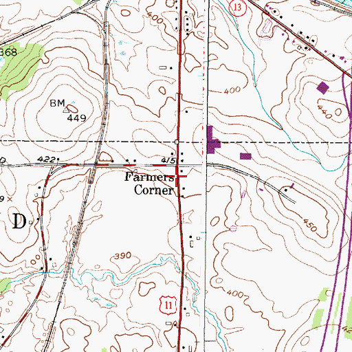 Topographic Map of Pulaski Wesleyan Church, NY
