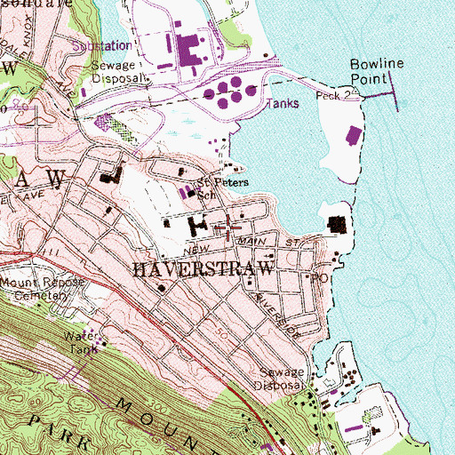 Topographic Map of Harvest Assembly of God Church, NY