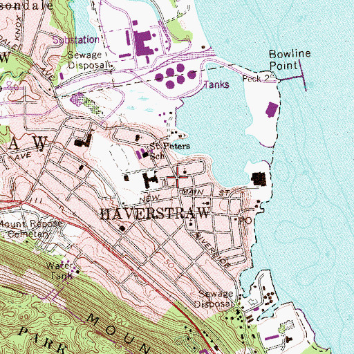 Topographic Map of Kingdom Hall of Jehovah's Witnesses, NY