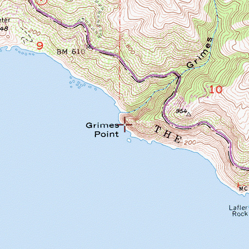 Topographic Map of Grimes Point, CA