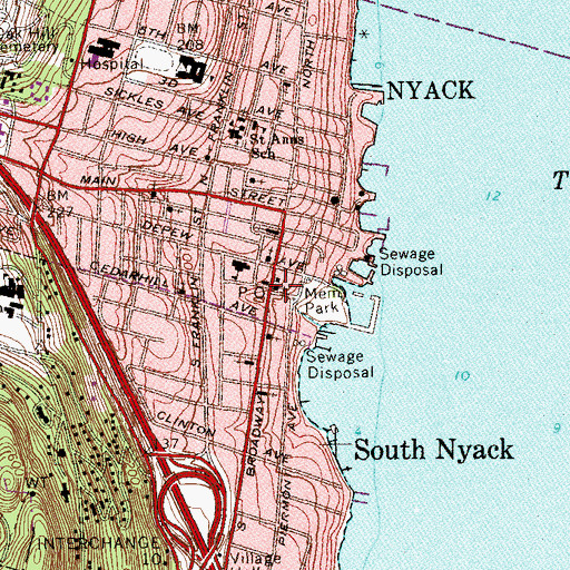 Topographic Map of Berea Seventh Day Adventist Church, NY