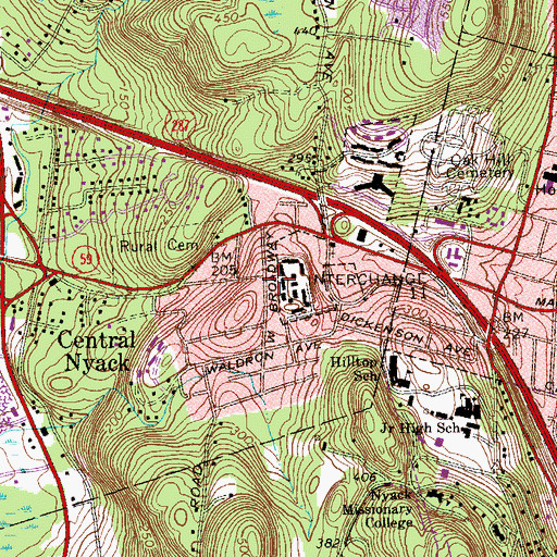 Topographic Map of Mission Immanuel Church, NY