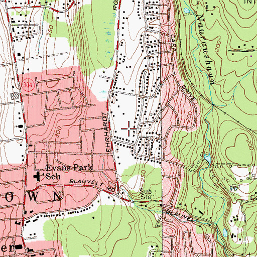 Topographic Map of Saint Aedan's Church, NY