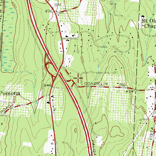 Topographic Map of Unitarian Universalist Congregation of Rockland, NY