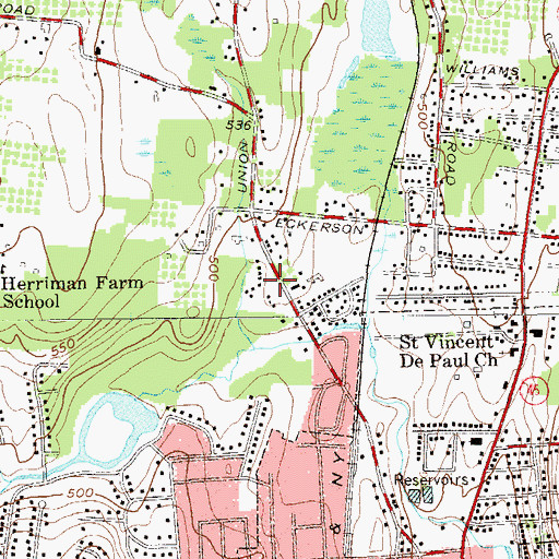 Topographic Map of Congregation BAIS Malka, NY