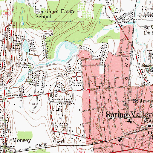 Topographic Map of Congregation Birchas Yosef, NY