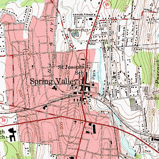 Topographic Map of Grace Assembly of God Church, NY