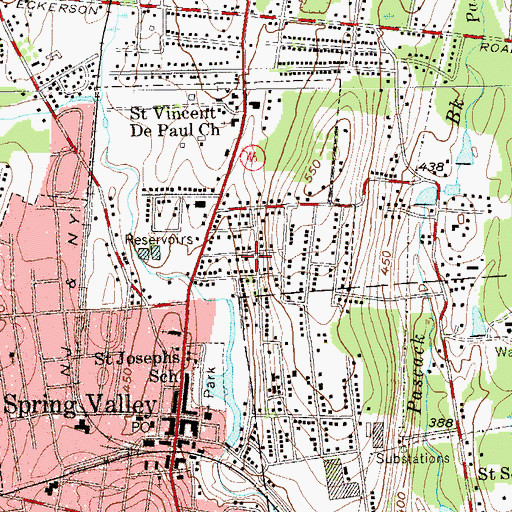 Topographic Map of New Life Assembly of God Church, NY