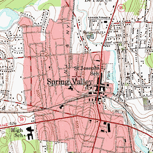 Topographic Map of Sinai Seventh Day Adventist Church, NY