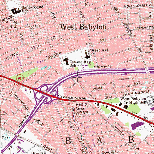Topographic Map of Azusa Street Church, NY
